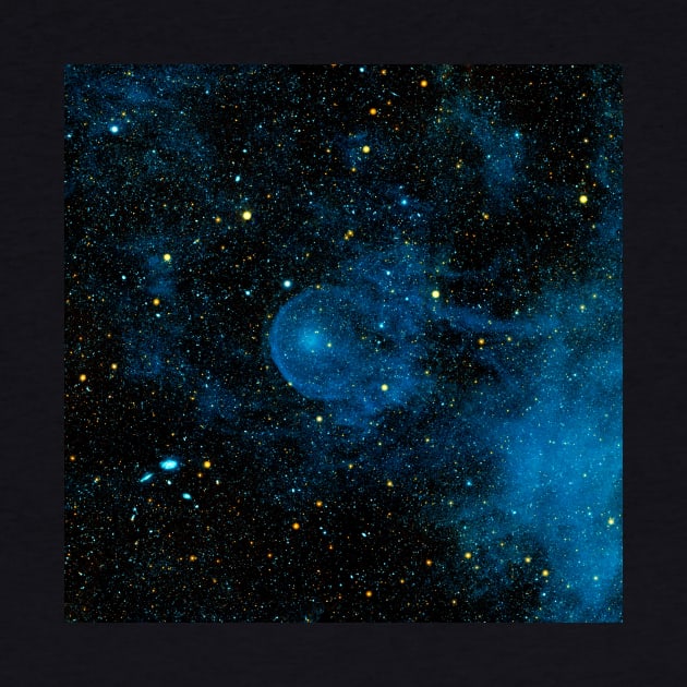 Blue Space Starry Sky Cosmic Theme Glittery Pattern Design by CONCEPTDVS